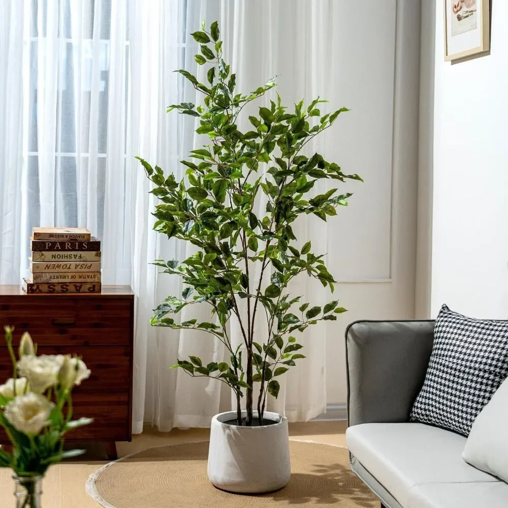 Bailikang Artificial Ficus Tree 5FT Large Faux Potted Plant Indoor New Box